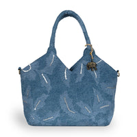 Tote Bag groß Blue Denim bestickt - ANOKHI