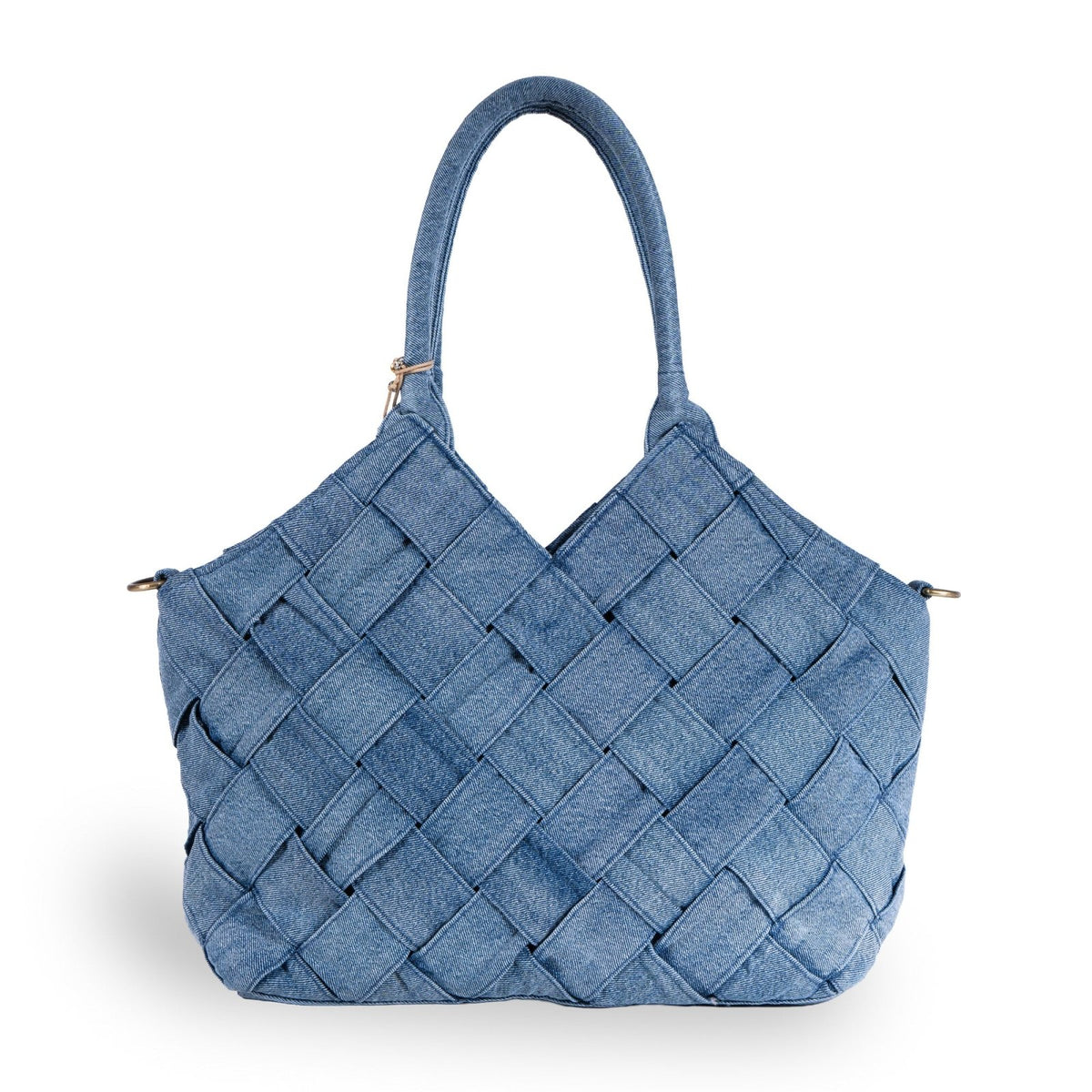Tote Bag groß Denim geflochten - ANOKHI