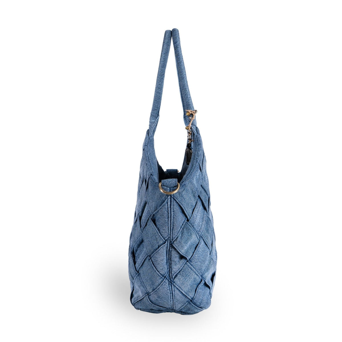 Tote Bag groß Denim geflochten - ANOKHI