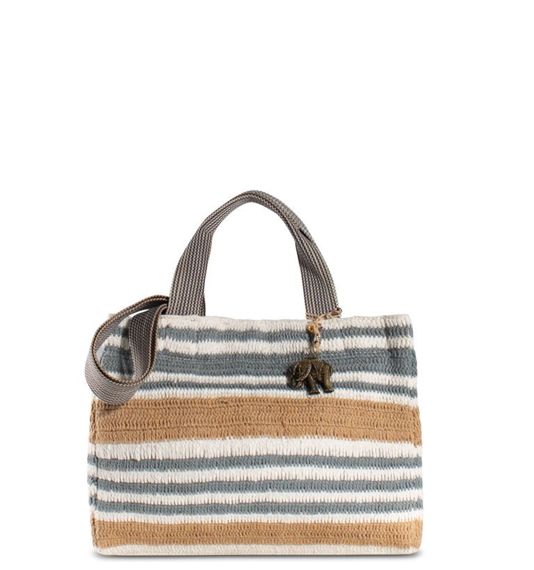 Tote Bag Handtasche Multicolor, gestreift - ANOKHI
