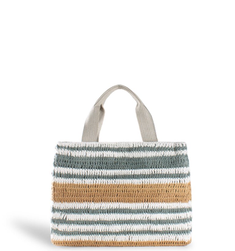 Tote Bag Handtasche Multicolor, gestreift - ANOKHI