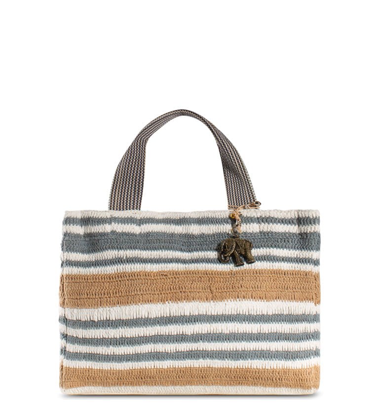 Tote Bag Handtasche Multicolor, gestreift - ANOKHI