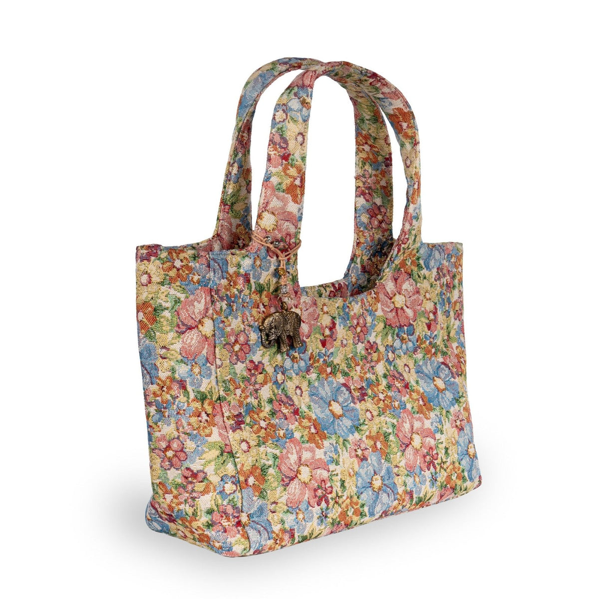 Tote Bag Jacquard Blumen - ANOKHI