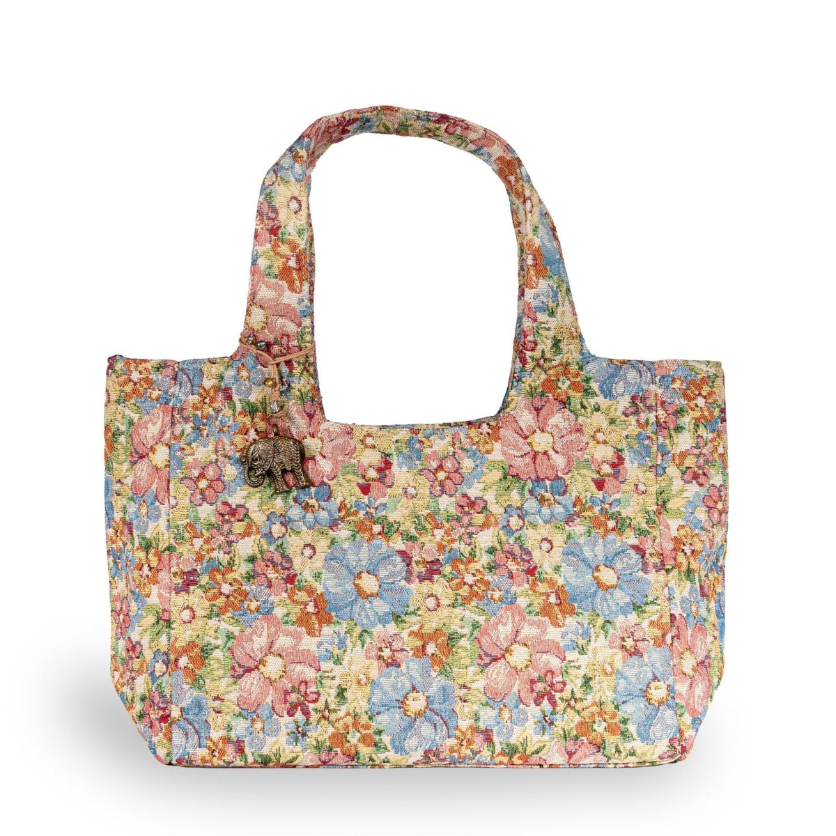 Tote Bag Jacquard Blumen - ANOKHI