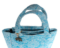 Tote Bag Jacquard türkis – 4