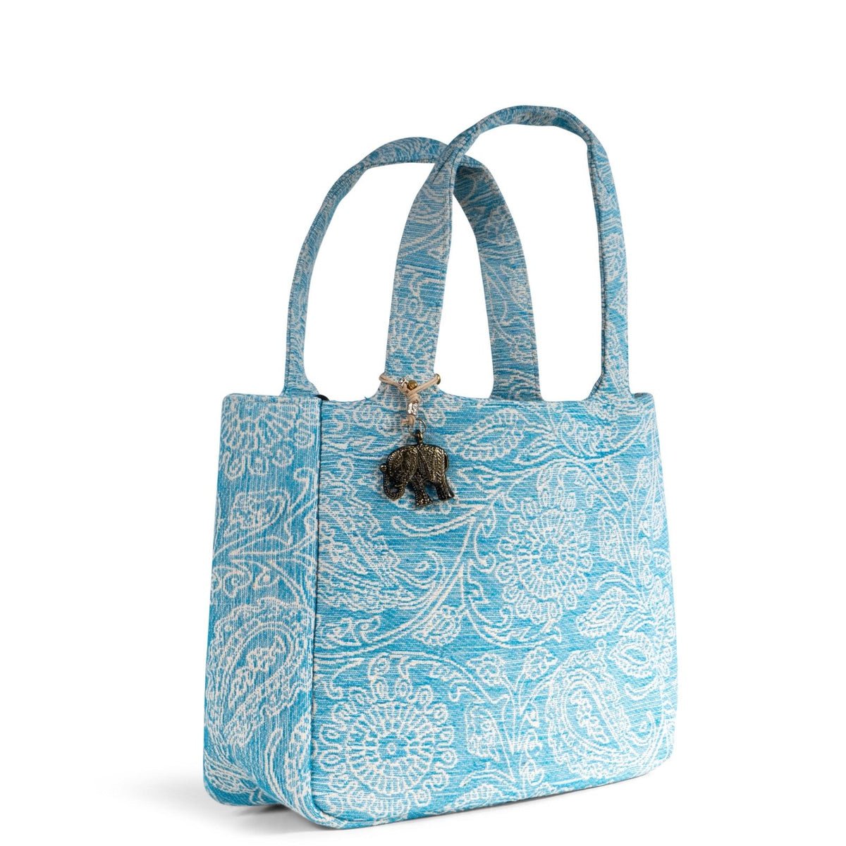 Tote Bag Jacquard türkis - ANOKHI