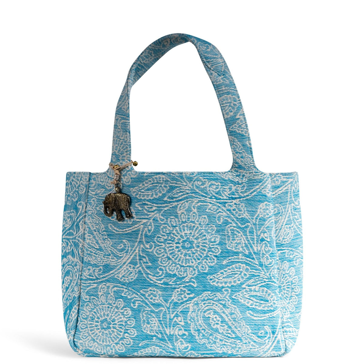 Tote Bag Jacquard türkis - ANOKHI