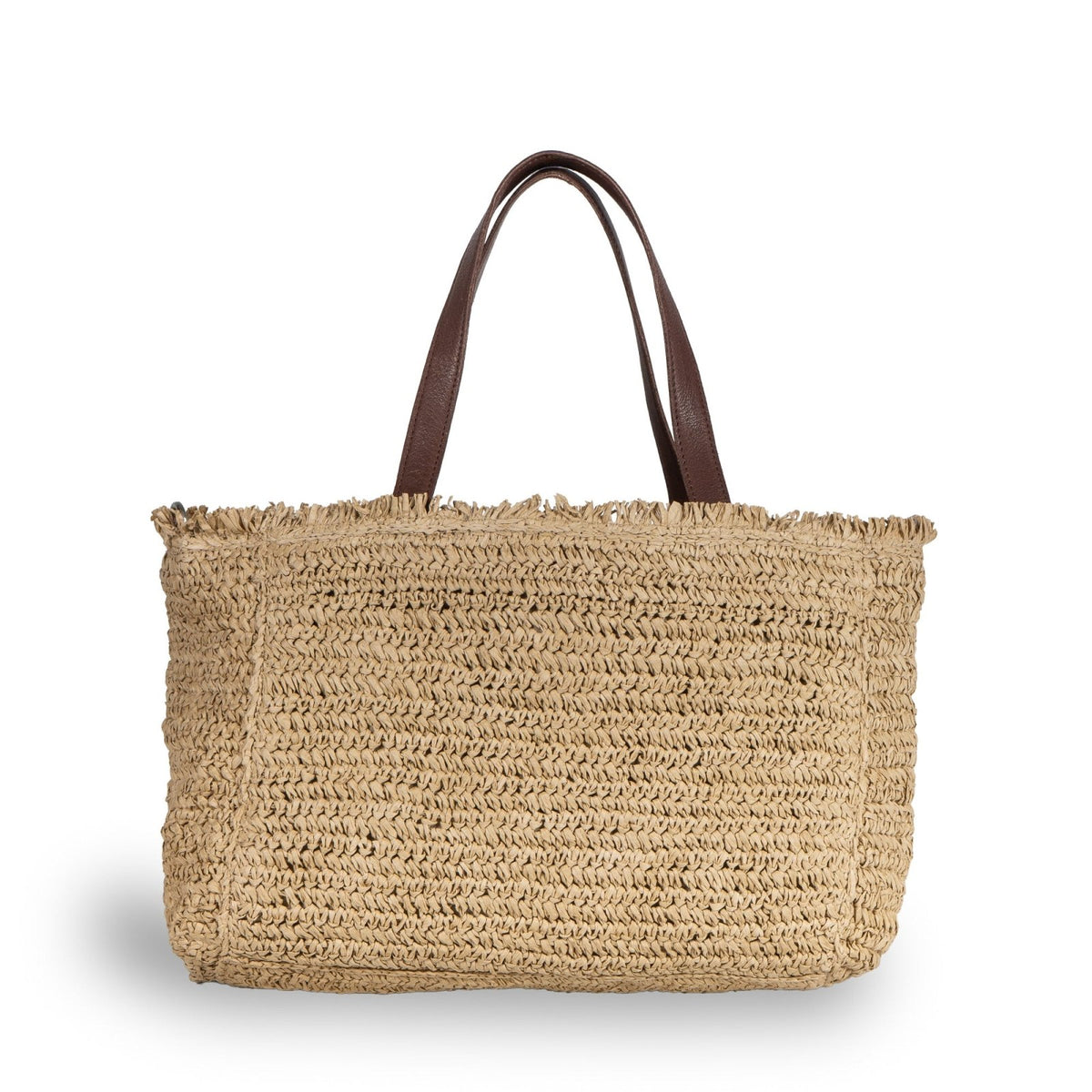 Tote Bag klein aus Bast Handarbeit natur - ANOKHI