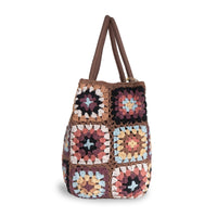 Tote Bag Large gehäkelt Handarbeit braun – 3