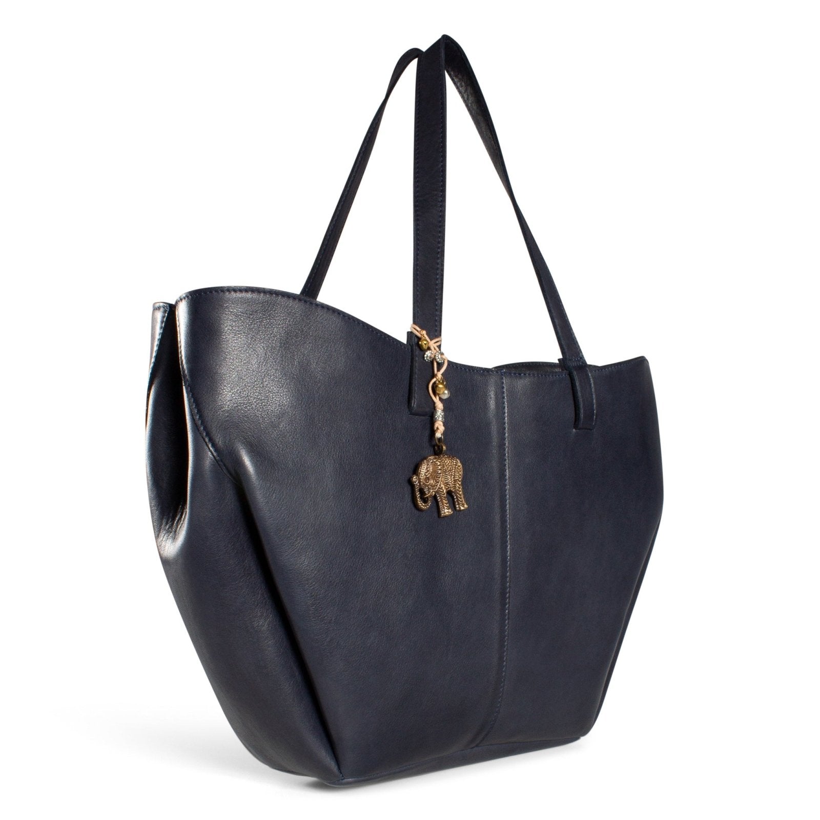 Tote Bag Leder navy - ANOKHI