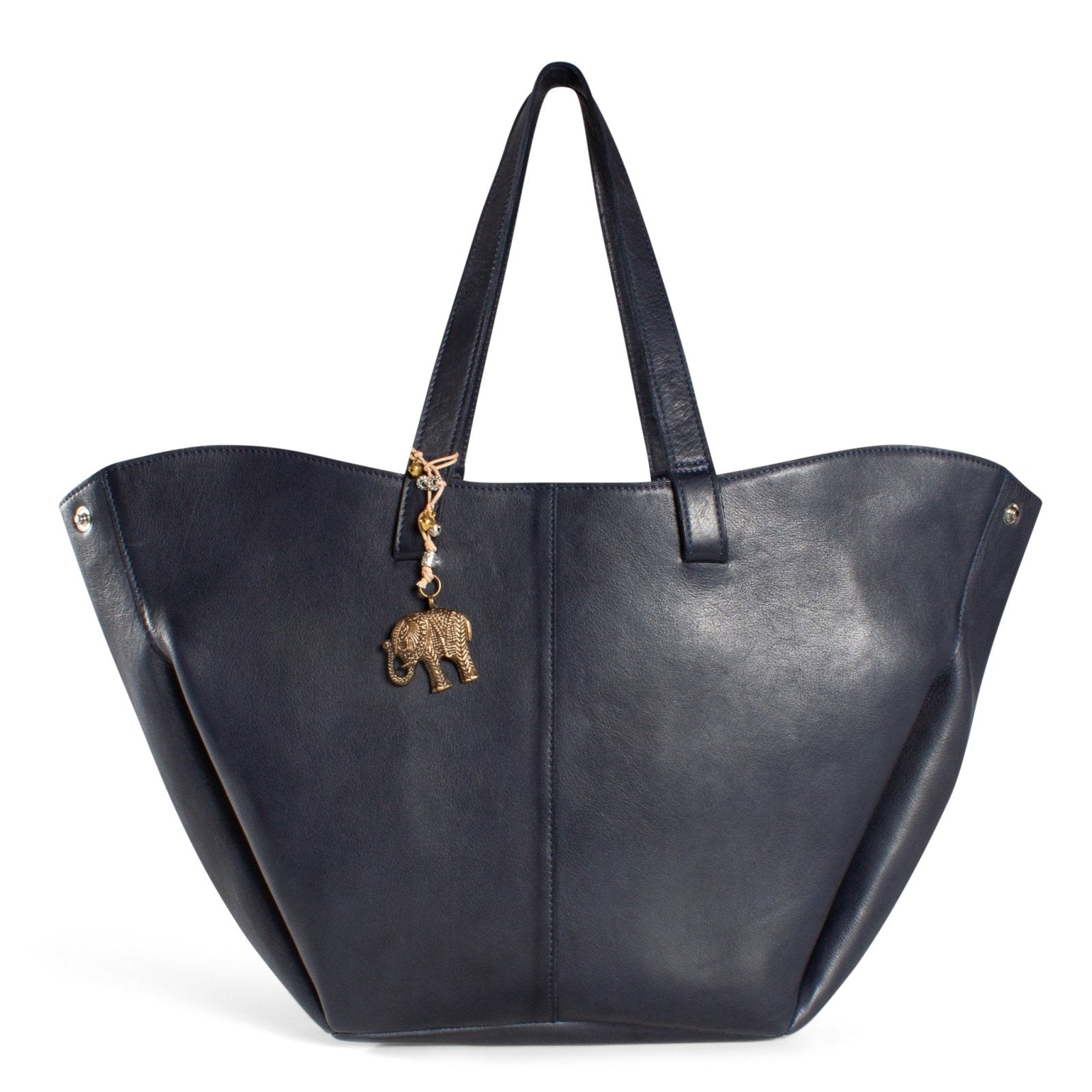 Tote Bag Leder navy - ANOKHI