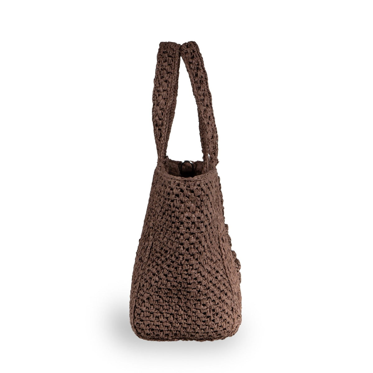 Tote Bag mittelgroß aus Bast Handarbeit braun - ANOKHI