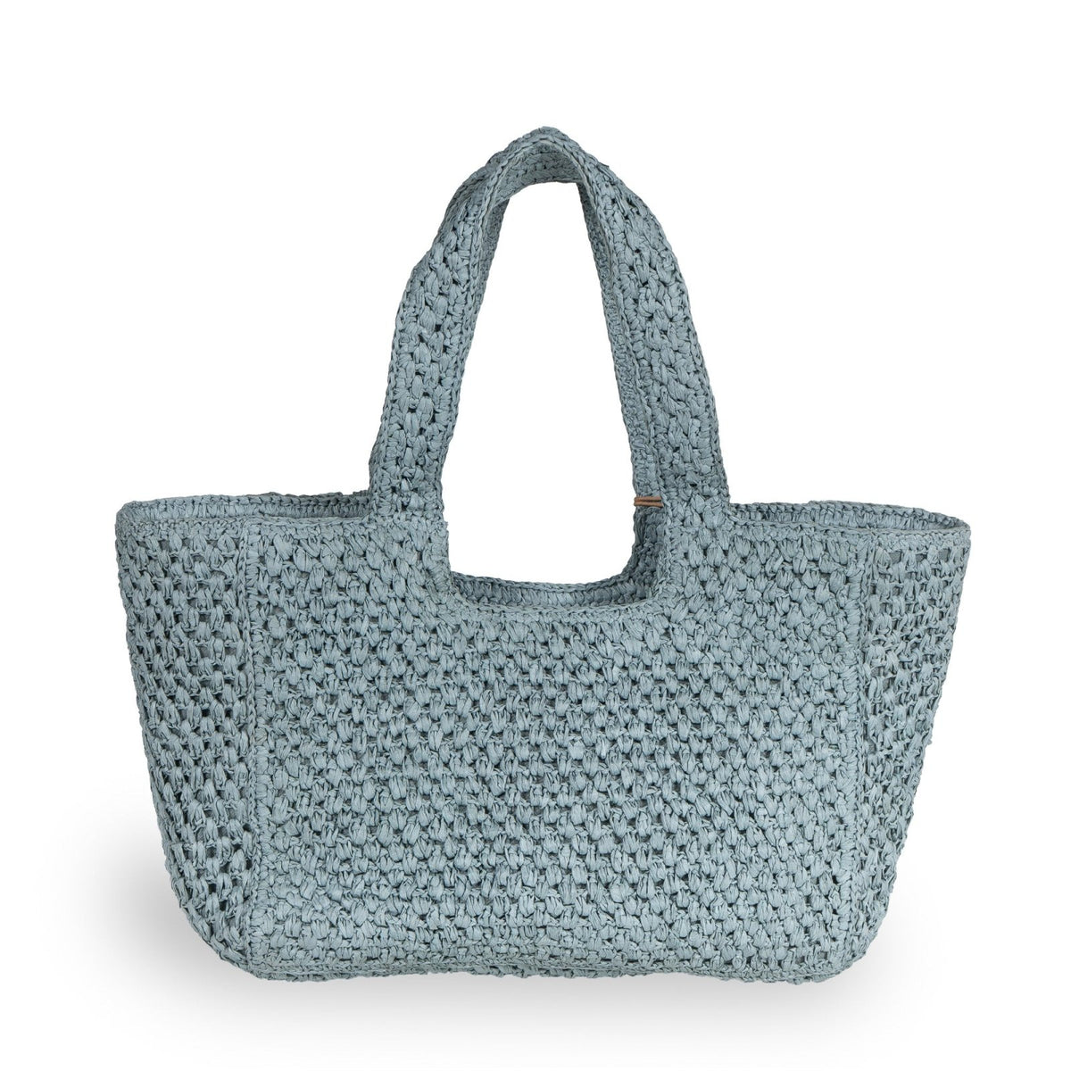 Tote Bag mittelgroß aus Bast Handarbeit grau - ANOKHI