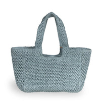 Tote Bag mittelgroß aus Bast Handarbeit grau - ANOKHI