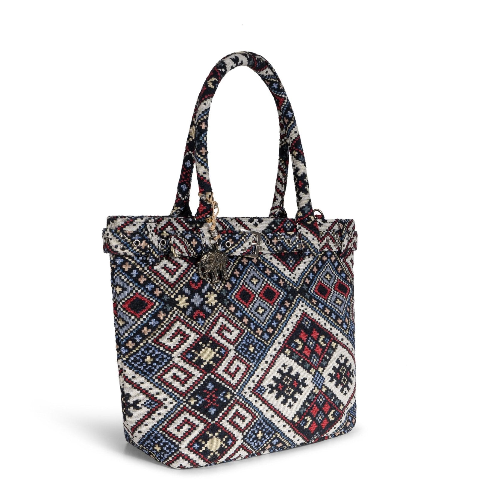 Tote Bag Tasche Nieten Ethnomuster - ANOKHI