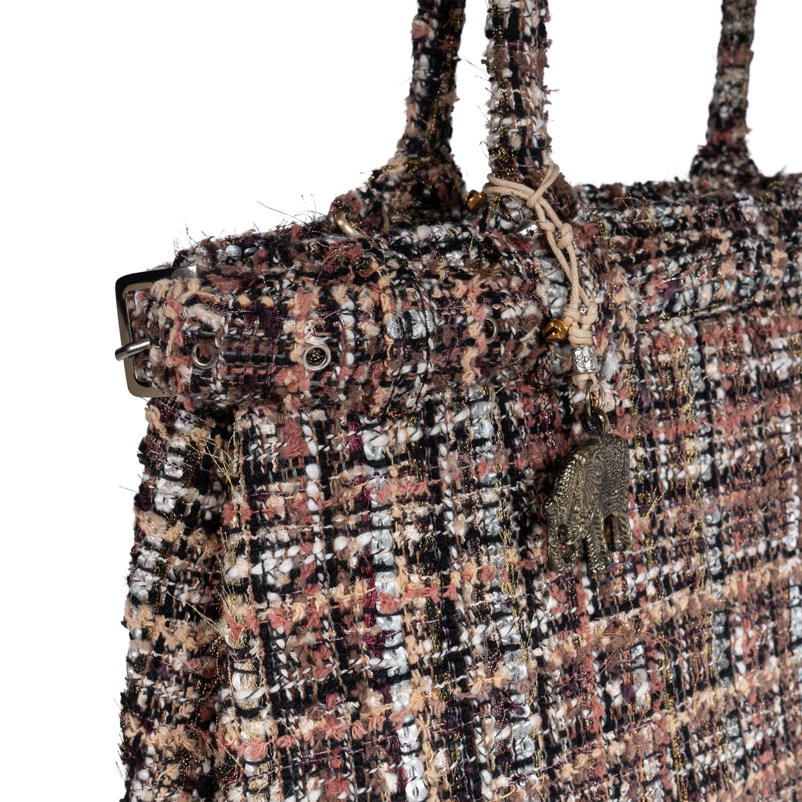 Tote Bag Tasche Tweed braun beige - ANOKHI