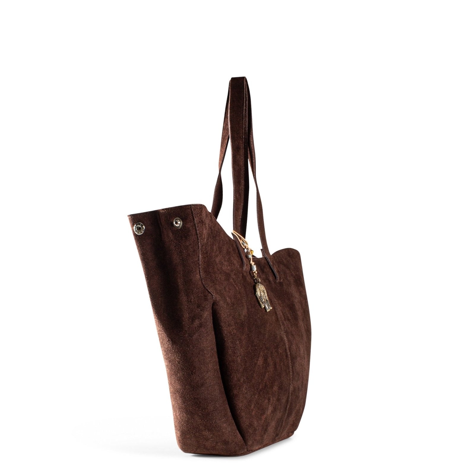 Tote Bag Velourleder braun - ANOKHI