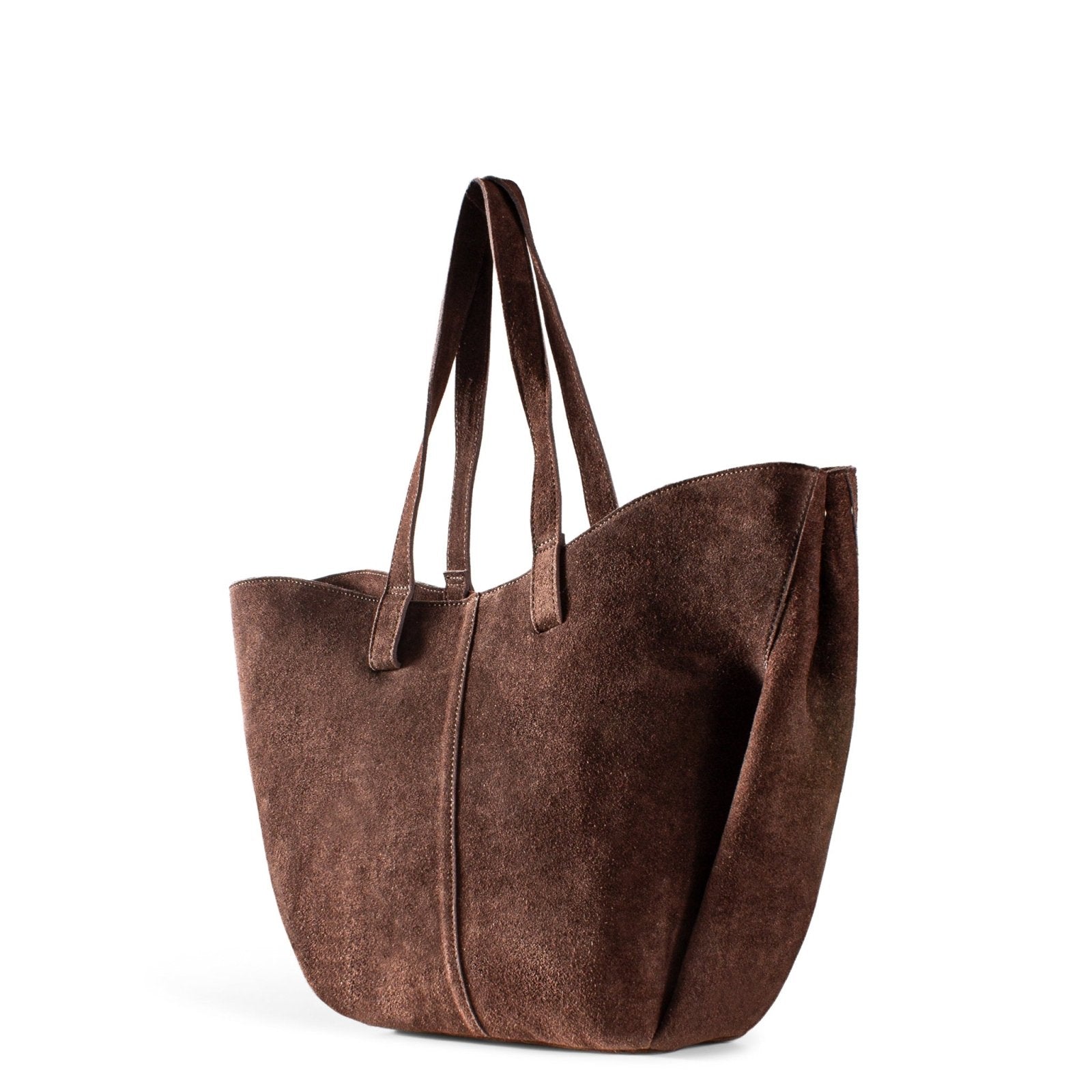 Tote Bag Velourleder braun - ANOKHI