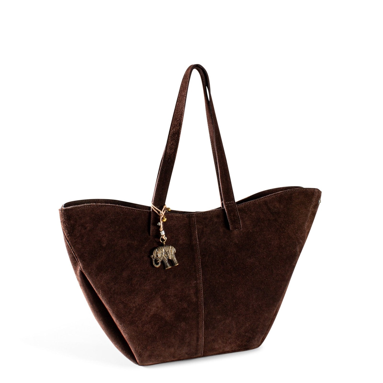 Tote Bag Velourleder braun - ANOKHI