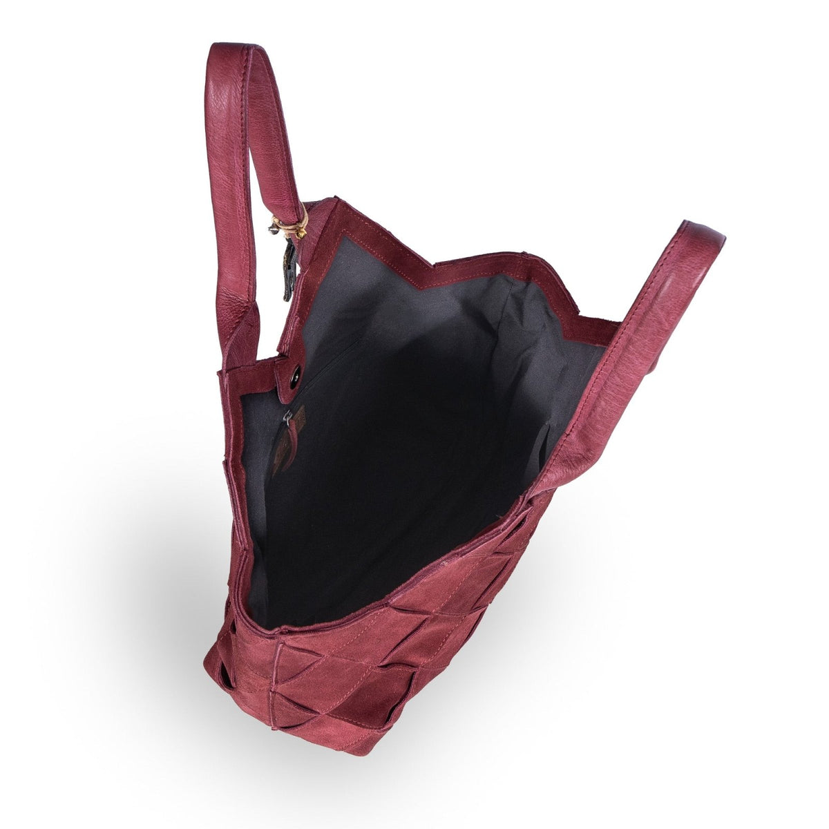 Tote Bag Velourleder merlot - ANOKHI