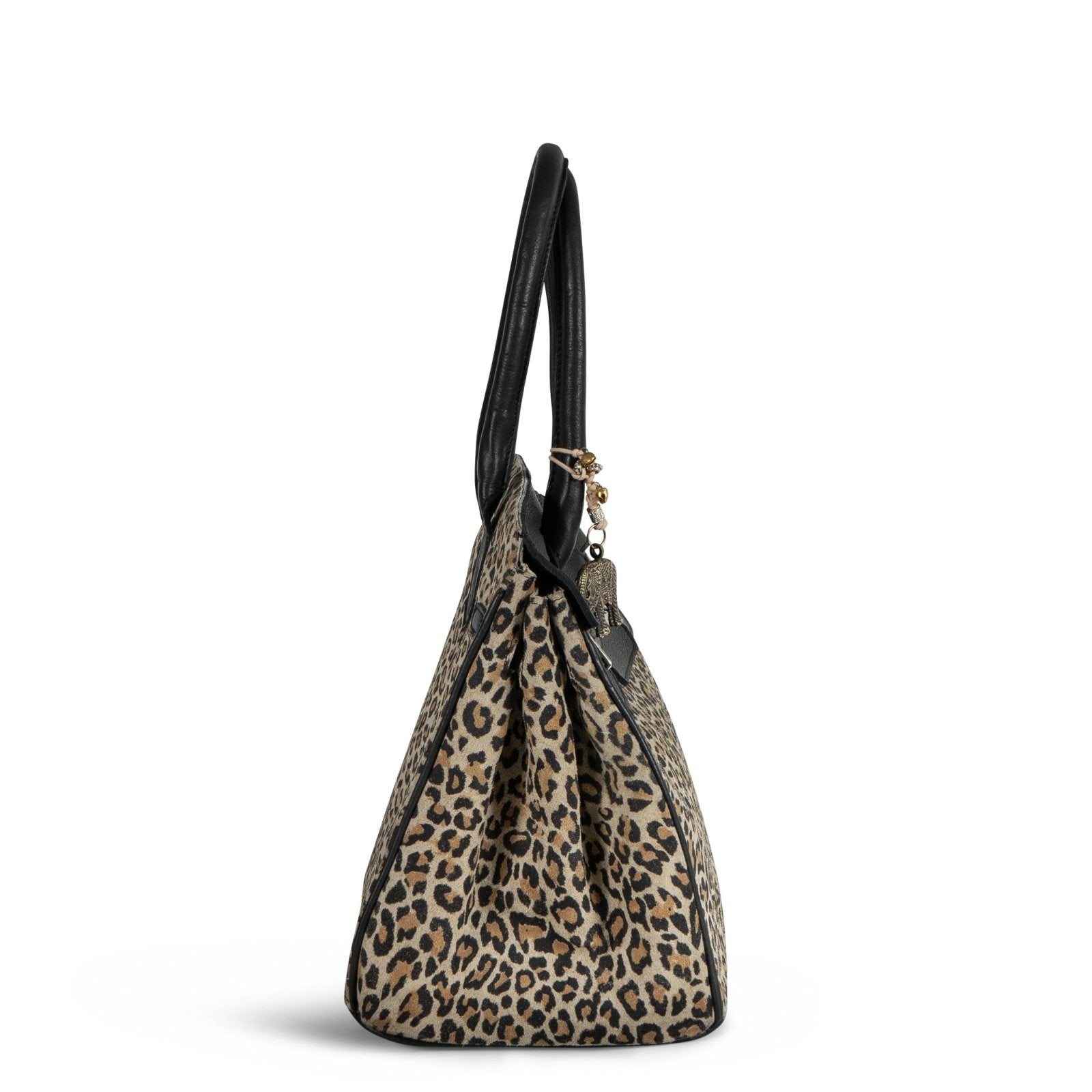 Tote Bag Velourleder mit Leoprint - ANOKHI