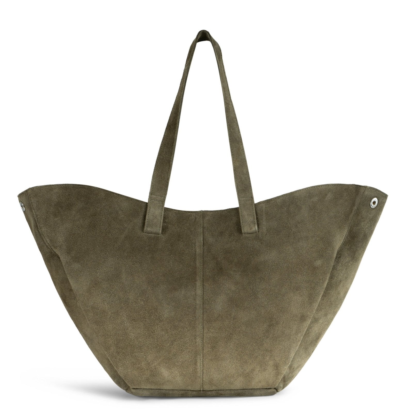 Tote Bag Velourleder olive - ANOKHI