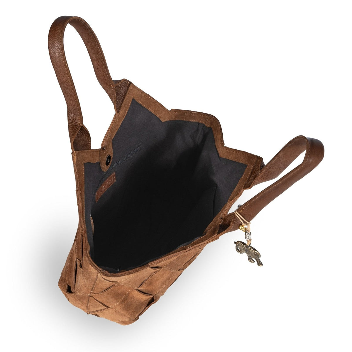 Tote Bag Velourleder tan - ANOKHI
