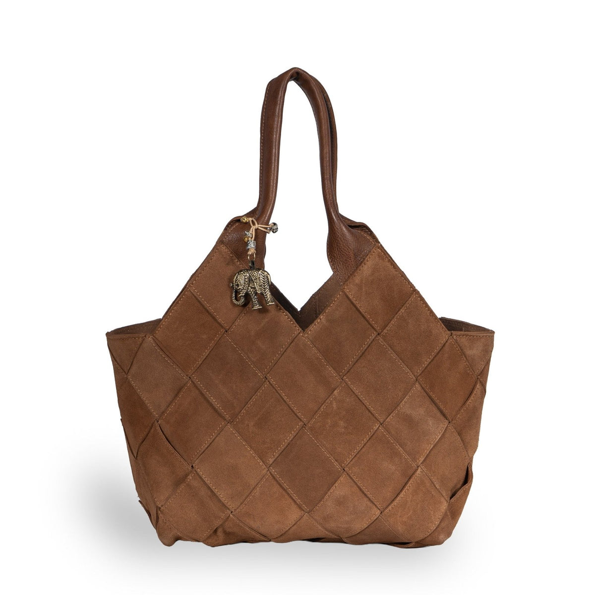 Tote Bag Velourleder tan - ANOKHI