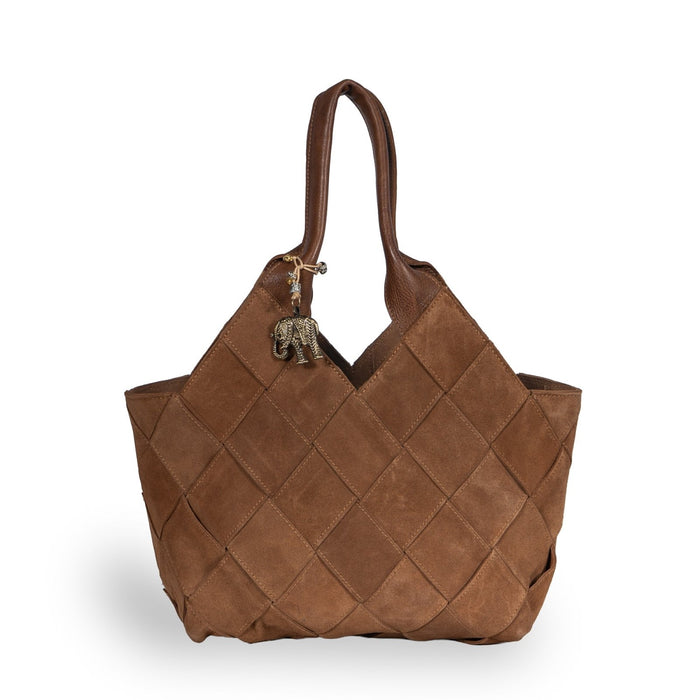 Tote Bag Velourleder tan - ANOKHI
