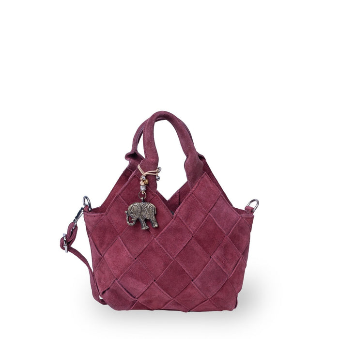 Umhängetasche Dionne Small Velourleder — merlot