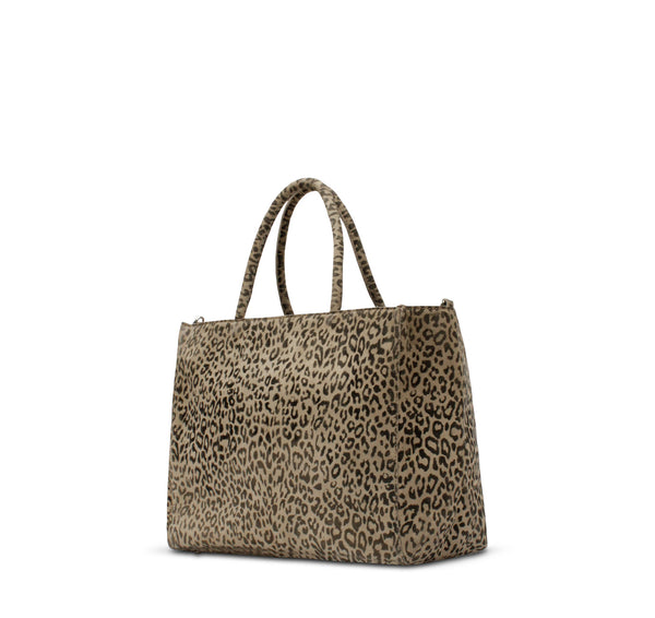 Tote Bag aus Leder animal print