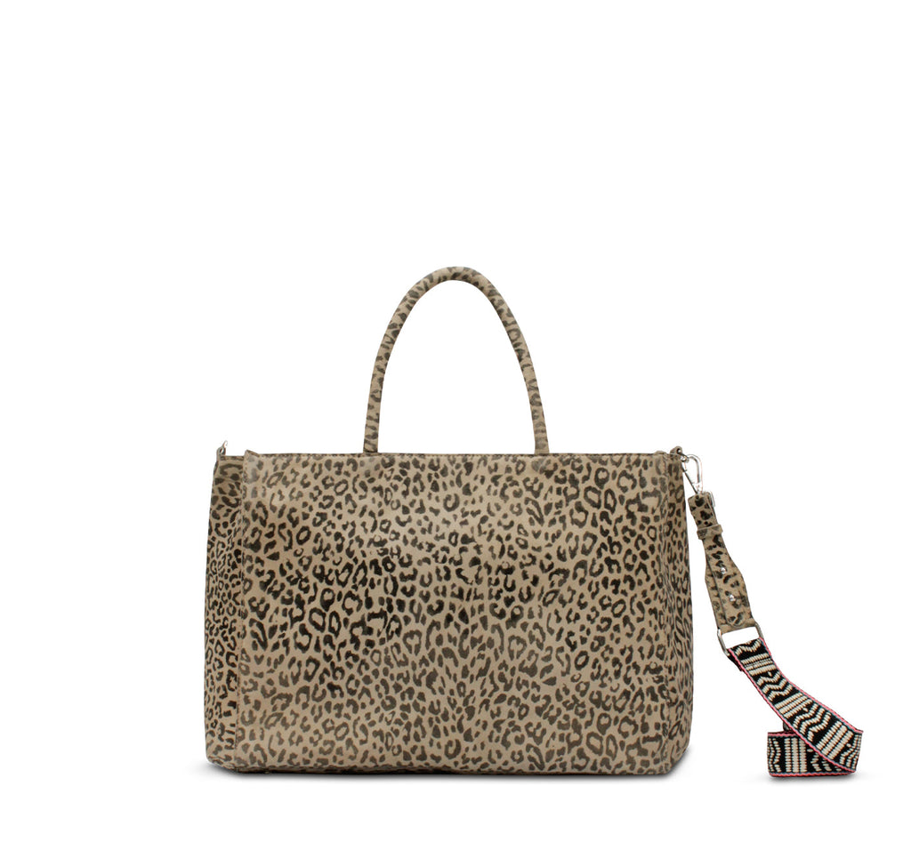 Tote Bag Ledertasche Damen mit animal print ANOKHI