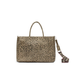 Tote Bag aus Leder animal print