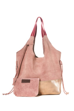 "Kiana" Beuteltasche aus Veloursleder