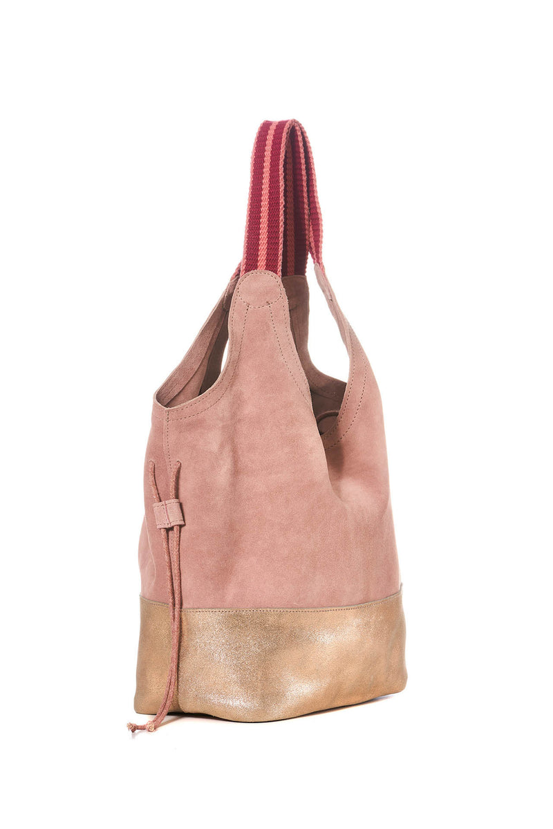 "Kiana" Beuteltasche aus Veloursleder