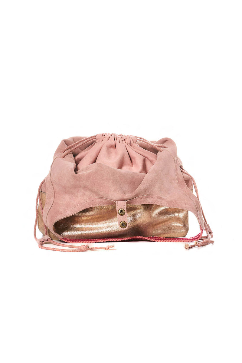 "Kiana" Beuteltasche aus Veloursleder