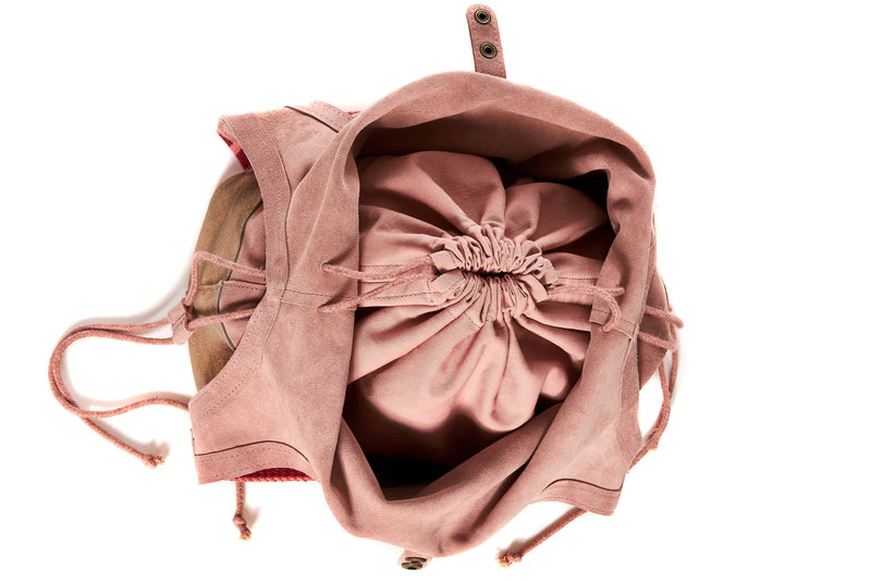 "Kiana" Beuteltasche aus Veloursleder