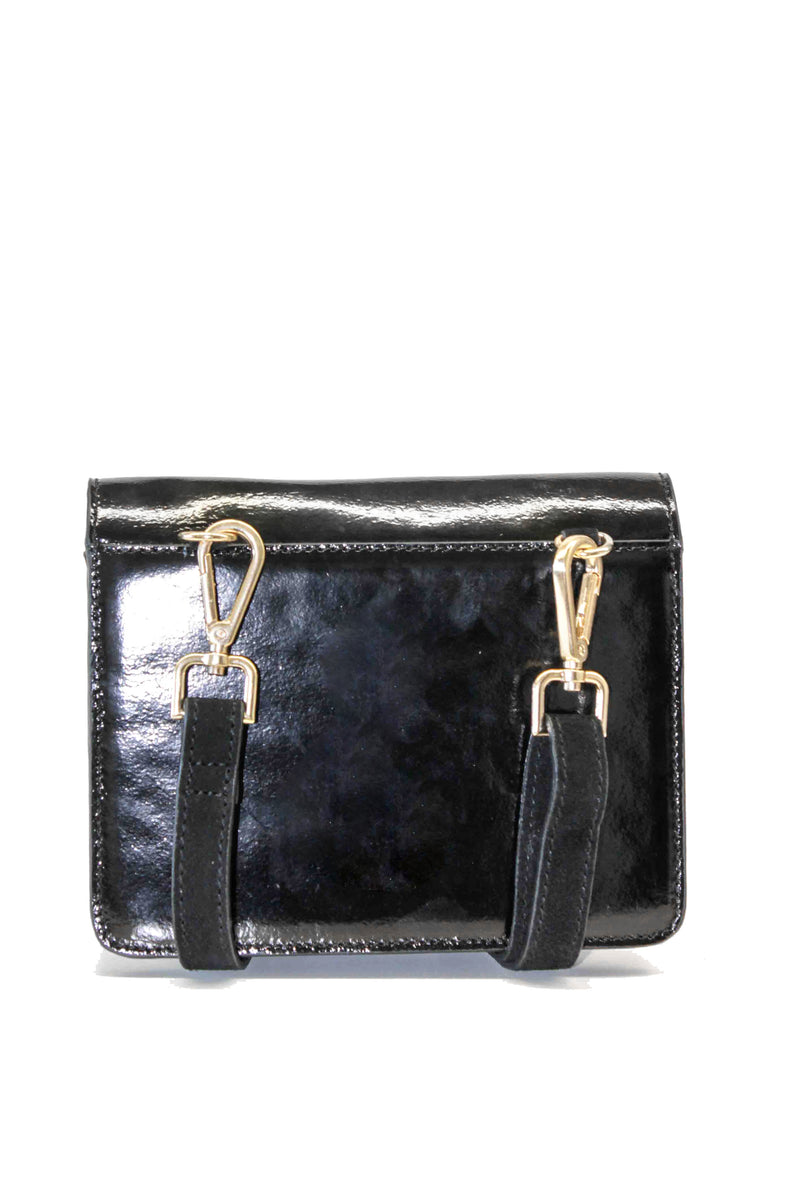 "Joanne" aus schwarzem Lackleder