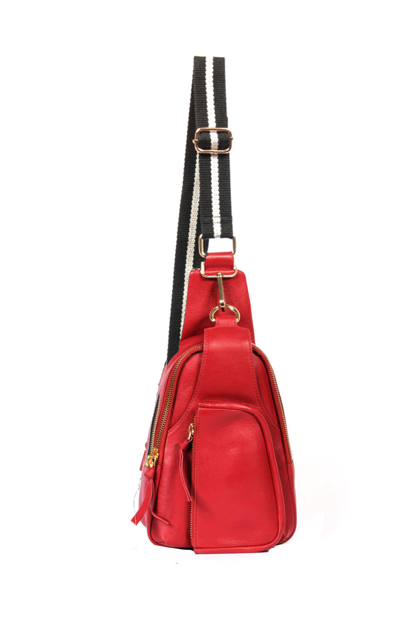 Rote Bodybag "Piper S" mit Handytasche