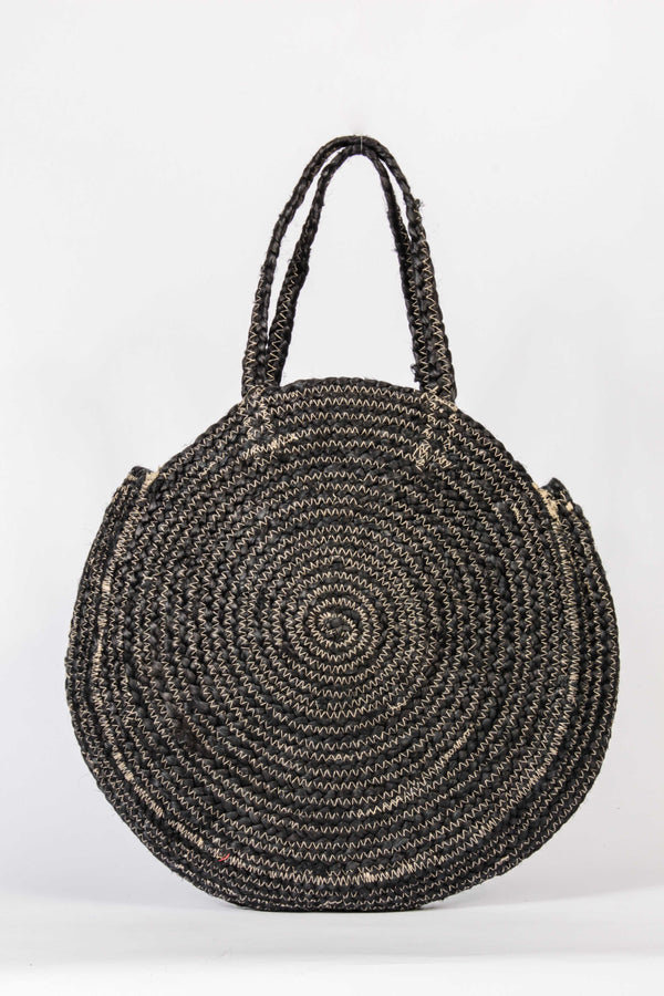 "Kanani" Bastabag mit auffälligem Stitching in Schwarz
