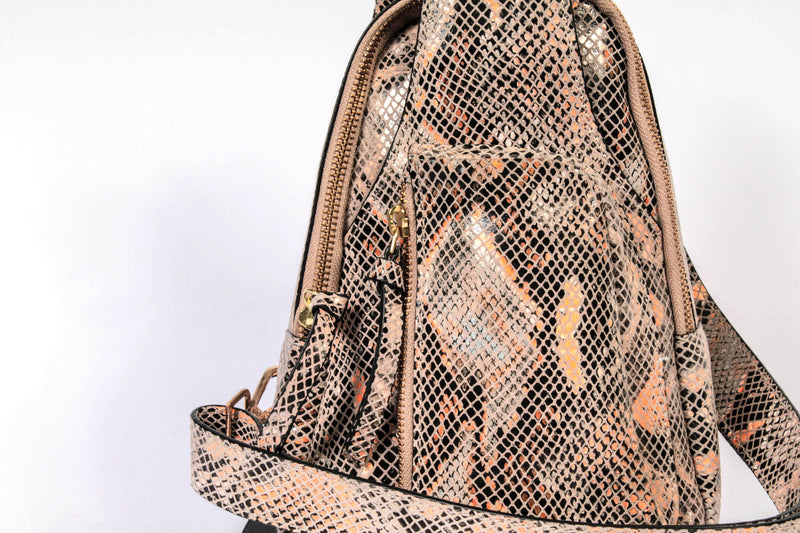 "Piper S" aus Leder in Snakeoptik
