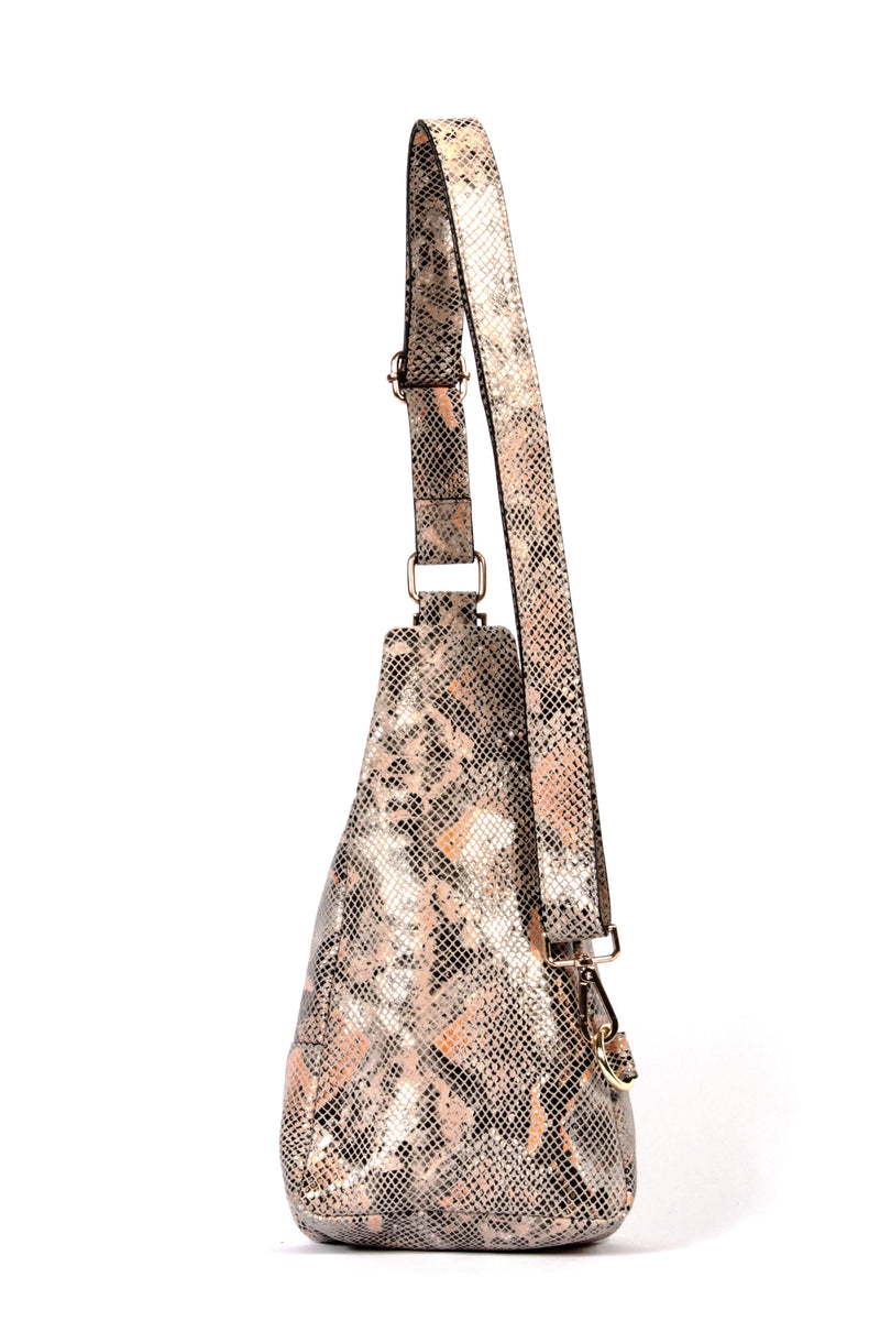 "Piper S" aus Leder in Snakeoptik