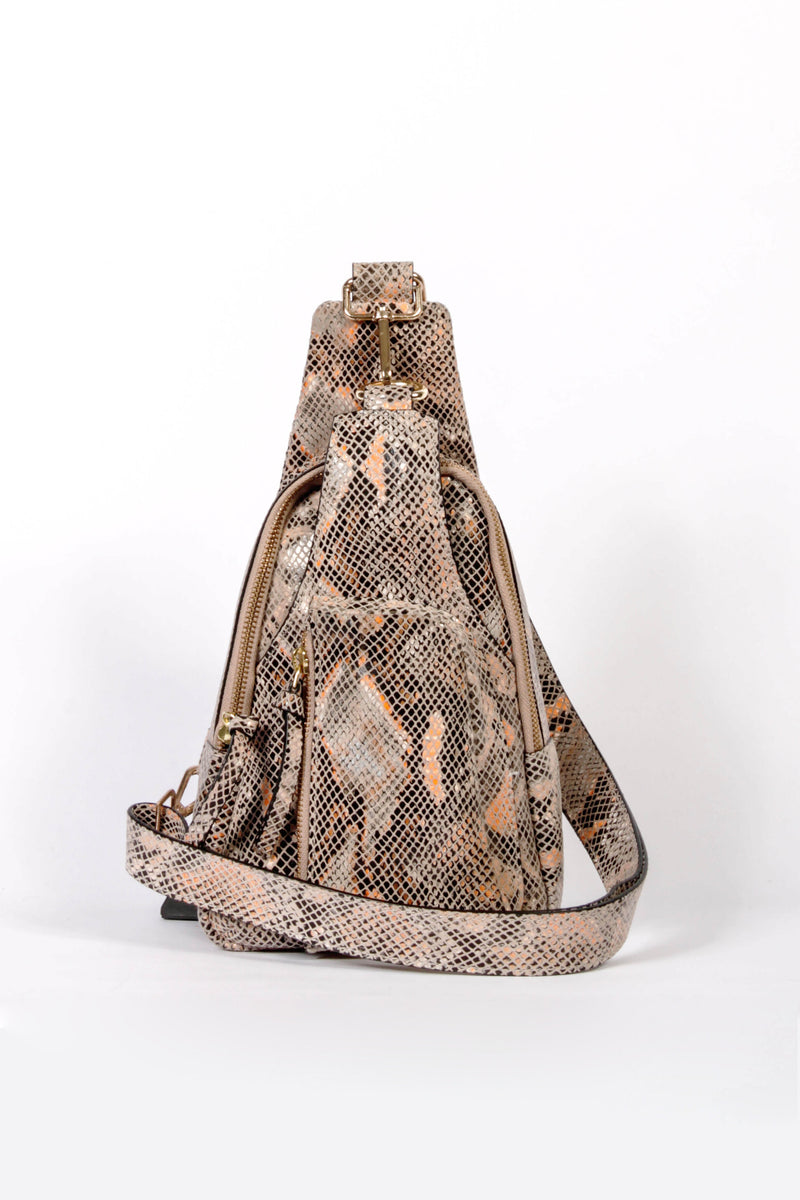 "Piper S" aus Leder in Snakeoptik