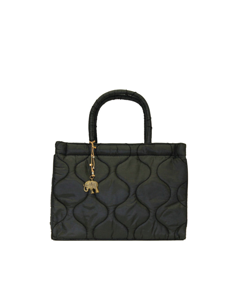 Book Tote-nylon-quilted black