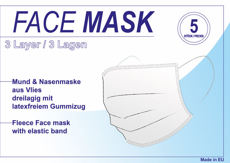 MUND NASEN MASKE, 5er Pack