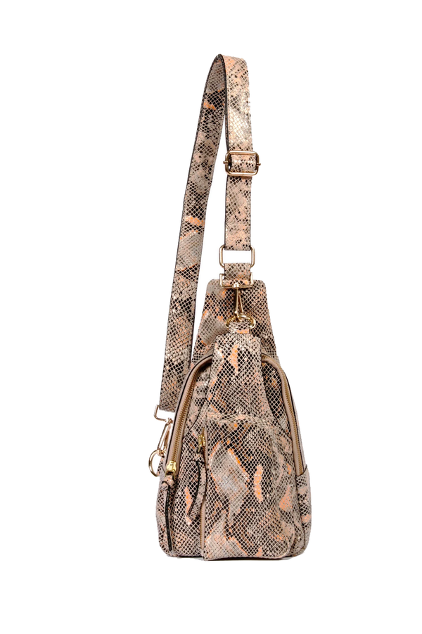 "Piper S" aus Leder in Snakeoptik