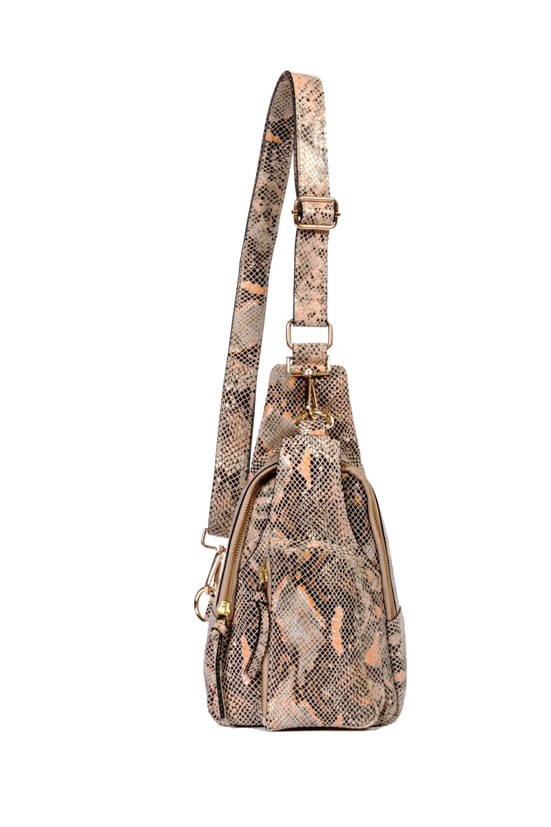"Piper S" aus Leder in Snakeoptik