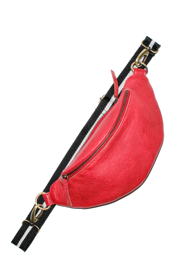 Rote Lederbeltbag "Charlie M"