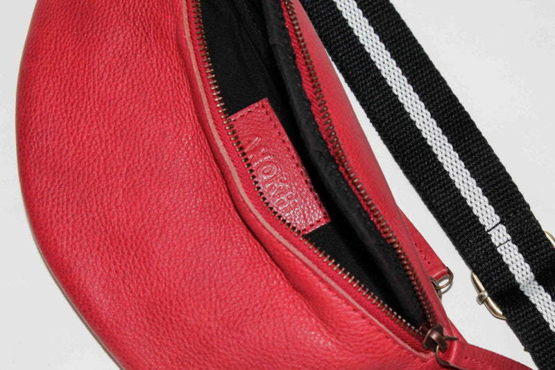 Rote Lederbeltbag "Charlie M"