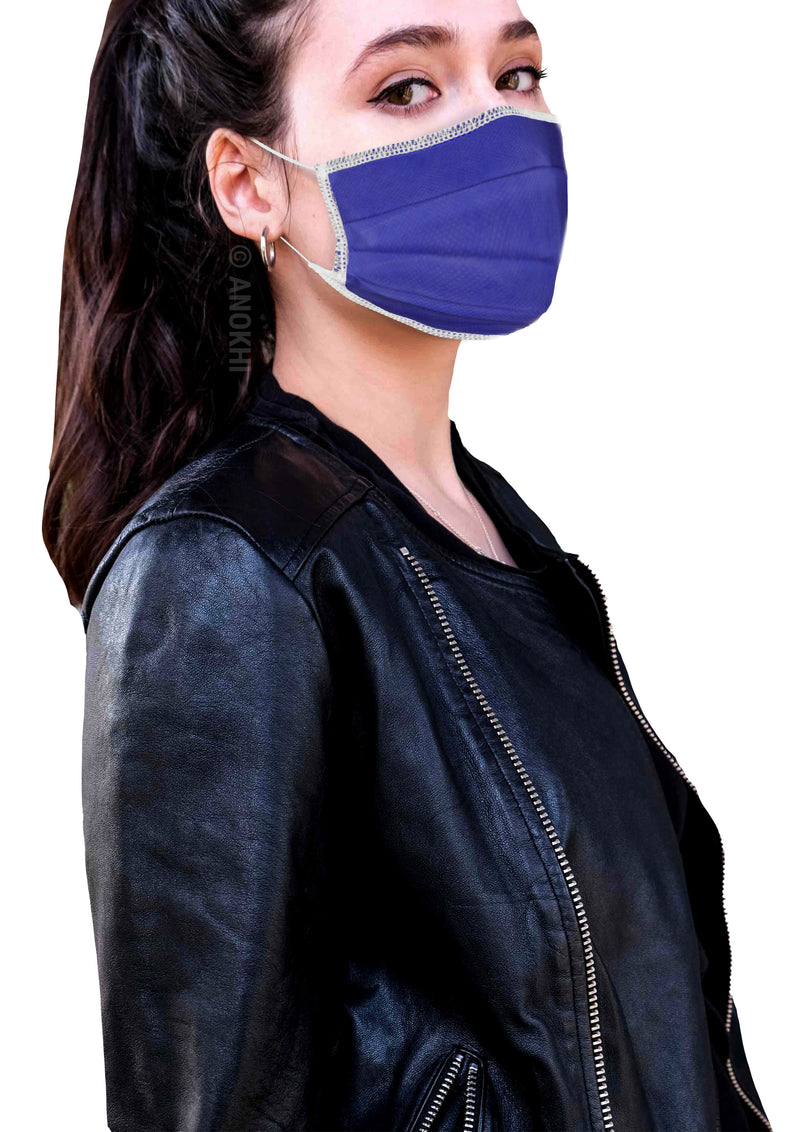 MUND NASEN MASKE, 5er Pack //  blau